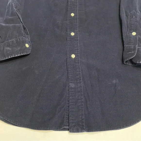 Ralph Lauren Blake Navy Corduroy Button Down – Mens Medium – 100% Cotton - Picture 6 of 7